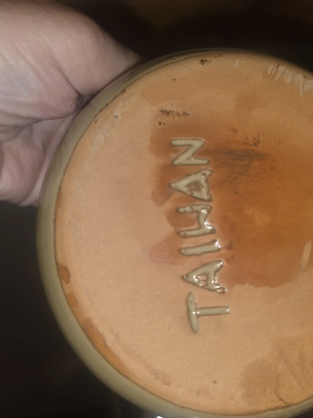 Brown and Cream Ceramic Sauce Pot with Lid